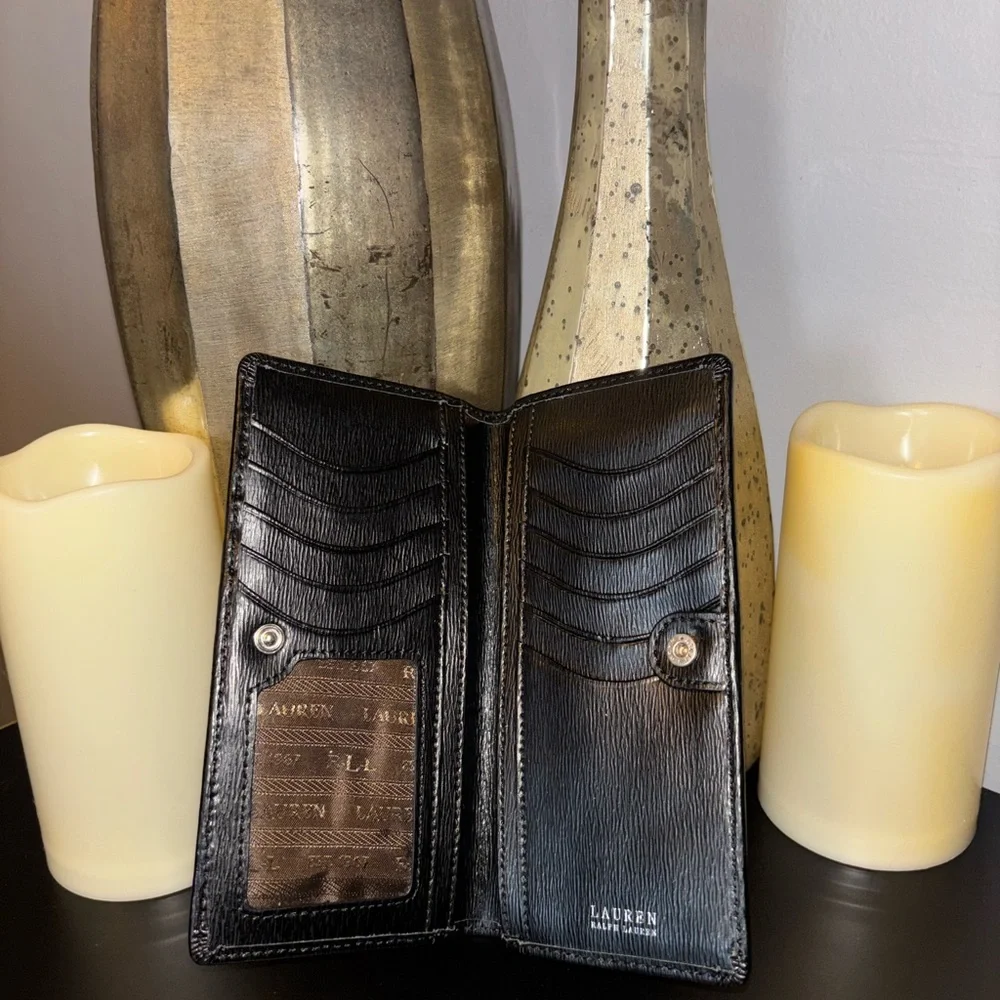 Lauren Ralph Lauren Black Leather Wallet